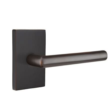 Emtek Stuttgart Lever Left Hand 2-3/8 in Backset Privacy for 1-1/4 in to 2 in Door 5212STUUS10BLH